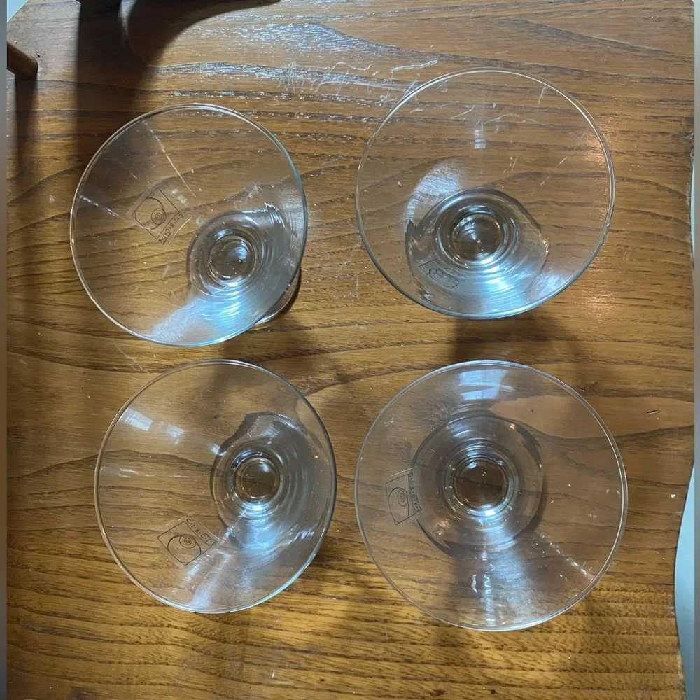Transparent Glass Dessert Bowls - Set of 4 - Picture 1 of 5